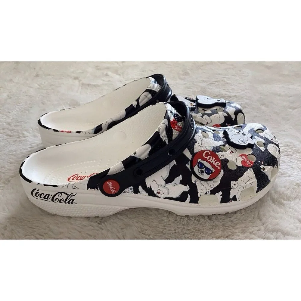 Crocs Coca-Cola Classic Polar Bear Clogs With Jibbitz 209314-100 Men’s Sz 13 NEW